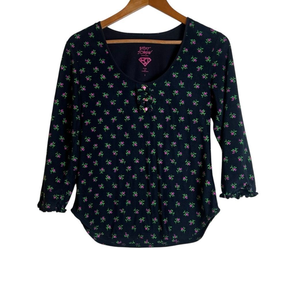 Betsey Johnson intimates fleece pj shirt
